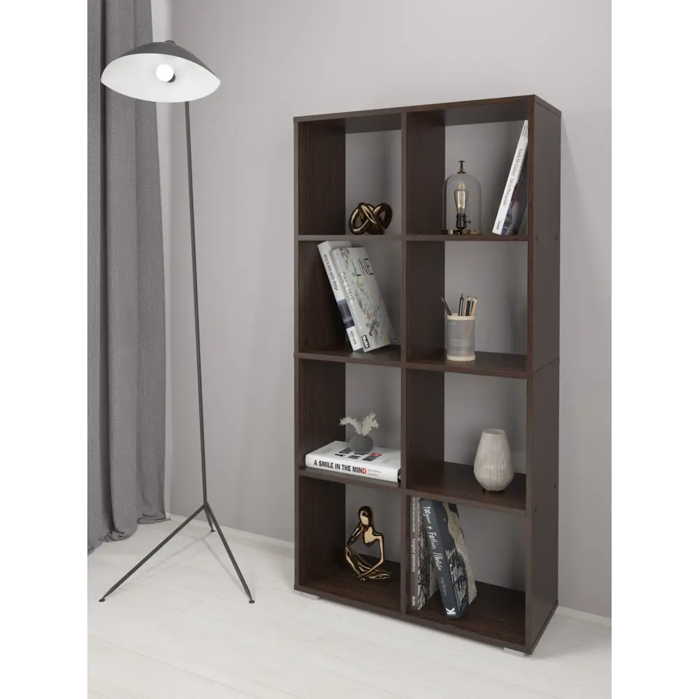 Фото 2 Стеллаж с полками Мебельная фабрика 1+1 71x142x28.4 см ЛДСП цвет венге Фото 2 Стеллаж с полками Мебельная фабрика 1+1 71x142x28.4 см ЛДСП цвет венге