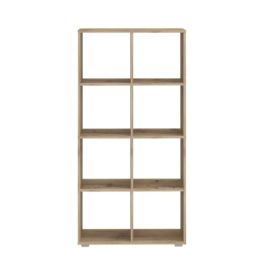 Фото 4 Стеллаж с полками Мебельная фабрика 1+1 71x142x28.4 см ЛДСП цвет дуб крафт золотой