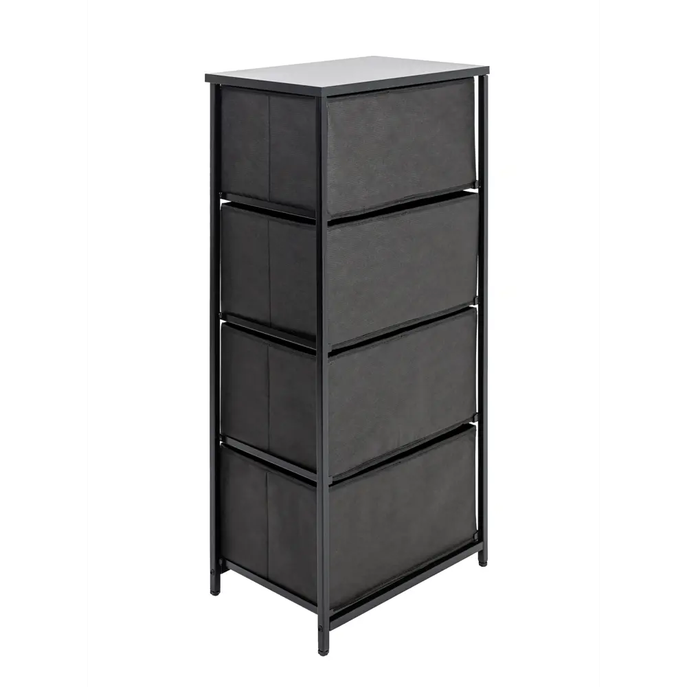 Фото 4 Комод Gemlux 950/4bk 4 ящика 45x30x95 см металл цвет черный Фото 4 Комод Gemlux 950/4bk 4 ящика 45x30x95 см металл цвет черный