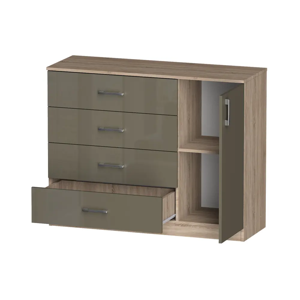 Фото 2 Комод Furnistyle 10689 5 ящиков 115x40x90 см ЛДСП цвет разноцветный Фото 2 Комод Furnistyle 10689 5 ящиков 115x40x90 см ЛДСП цвет разноцветный
