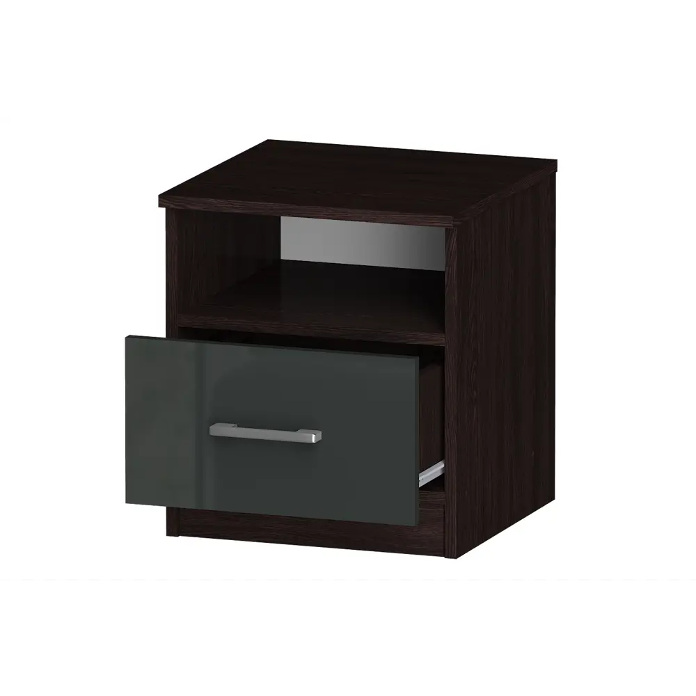 Фото 2 Тумба Furnistyle Лайф 10861 40x45x40 см ЛДСП цвет венге/антрацит Фото 2 Тумба Furnistyle Лайф 10861 40x45x40 см ЛДСП цвет венге/антрацит