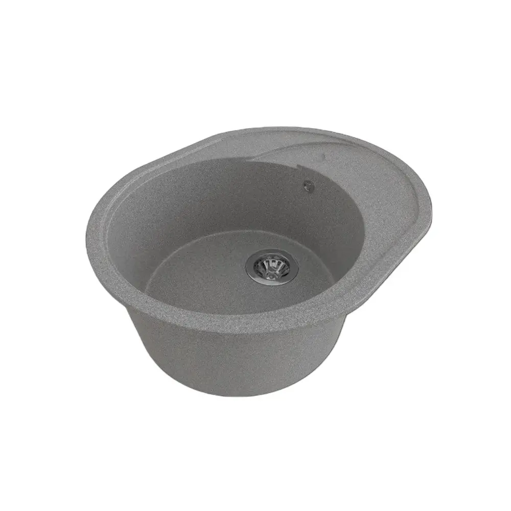 Фото Накладная мойка Gamma stone GS-8-309 49.5x75x19 см искусственный камень цвет темно-серый Фото Накладная мойка Gamma stone GS-8-309 49.5x75x19 см искусственный камень цвет темно-серый