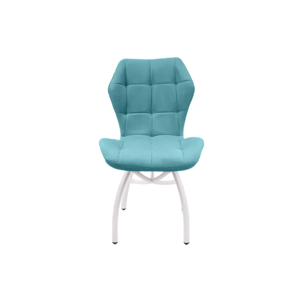 Фото 2 Стул M-group Бабочка Шарики 96x46x44 см велюр цвет аквамарин синий/белый