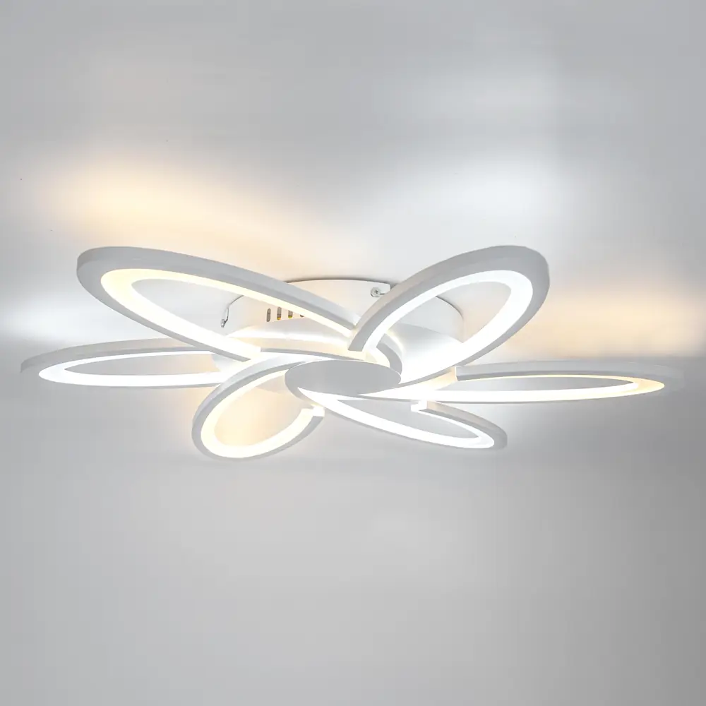 Фото 3 Люстра потолочная светодиодная Glanzen Led-0090-saturn-white с пультом управления 35 м² регулируемый цвет света RGB цвет белый Фото 3 Люстра потолочная светодиодная Glanzen Led-0090-saturn-white с пультом управления 35 м² регулируемый цвет света RGB цвет белый