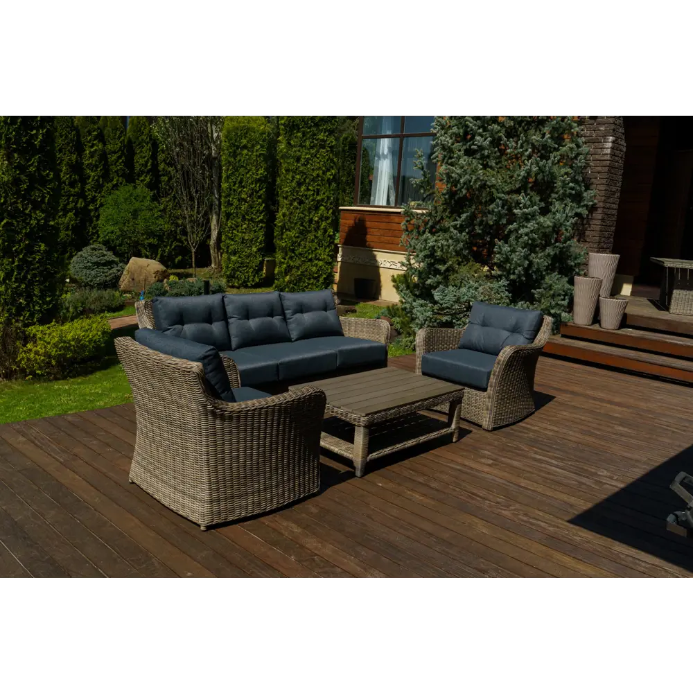 Фото 4 Диван садовый Besta fiesta Besta_Venice_sofa3_brown ВЕНЕЦИЯ 222 см x 90 см x 86 см искусственный ротанг коричневый Фото 4 Диван садовый Besta fiesta Besta_Venice_sofa3_brown ВЕНЕЦИЯ 222 см x 90 см x 86 см искусственный ротанг коричневый