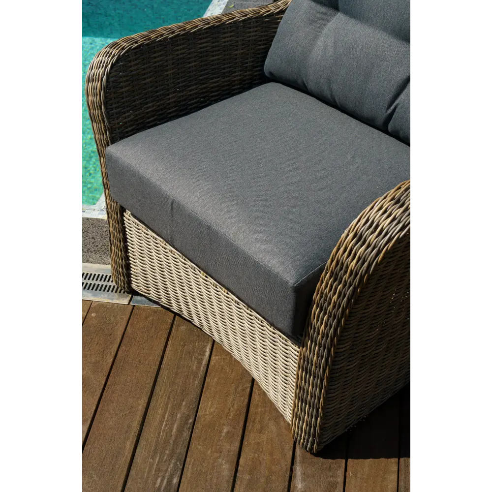 Фото 4 Кресло садовое Besta fiesta Besta_Venice_chair_brown ВЕНЕЦИЯ 96 см x 90 см x 86 см искусственный ротанг коричневый