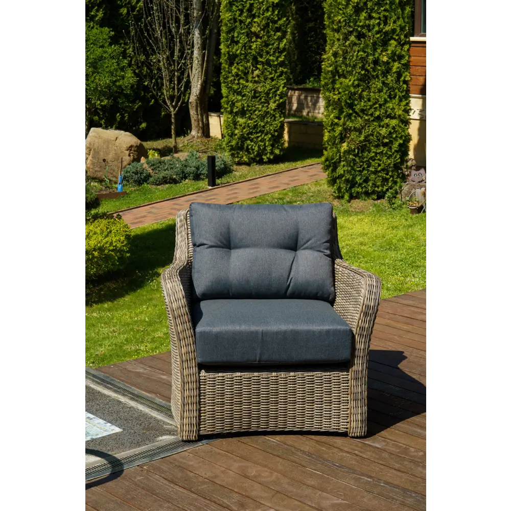 Фото Кресло садовое Besta fiesta Besta_Venice_chair_brown ВЕНЕЦИЯ 96 см x 90 см x 86 см искусственный ротанг коричневый