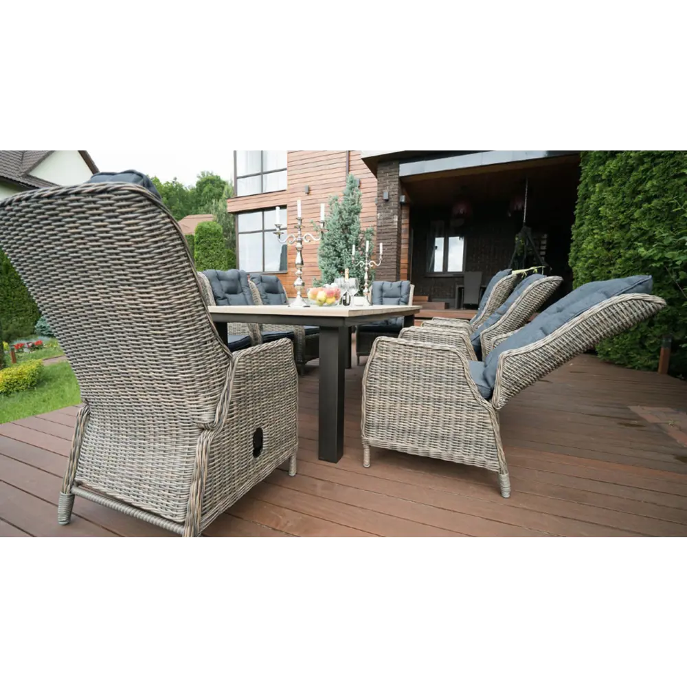 Фото 3 Кресло садовое Besta fiesta Besta_Verona_chair_brown ВЕРОНА 61 см x 50 см x 105 см искусственный ротанг коричневый