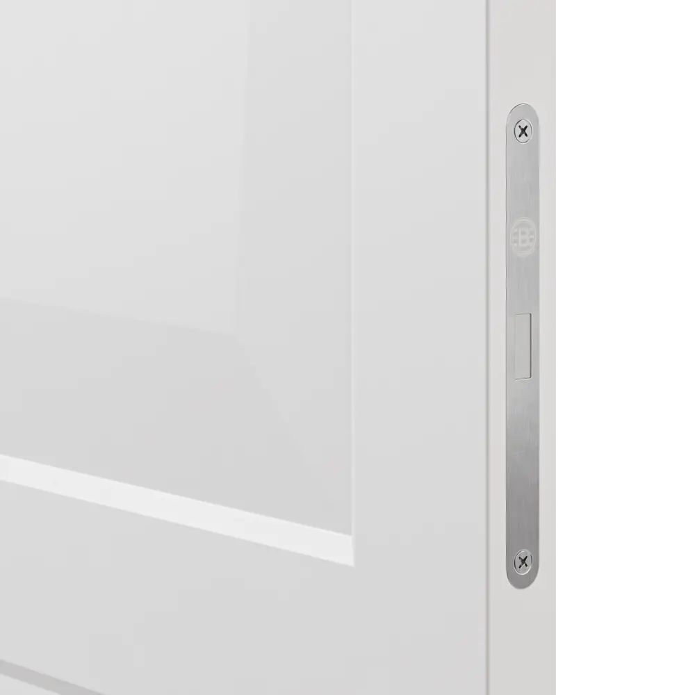 Фото 4 Дверь межкомнатная глухая Интеграл 70x200 см эмаль белый с замком и петлями