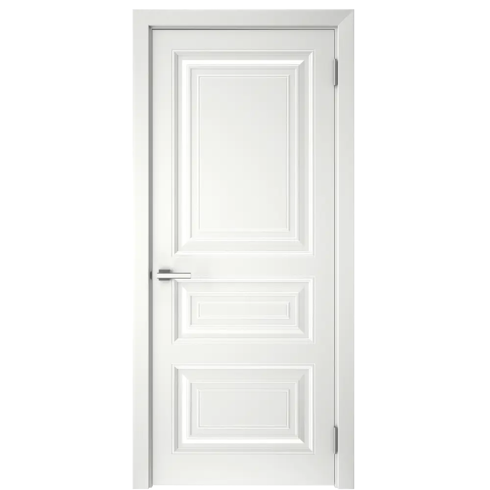 Фото Дверь межкомнатная глухая с петлями в комплекте Ларго 3 40x200 эмаль цвет белый Фото Дверь межкомнатная глухая с петлями в комплекте Ларго 3 40x200 эмаль цвет белый