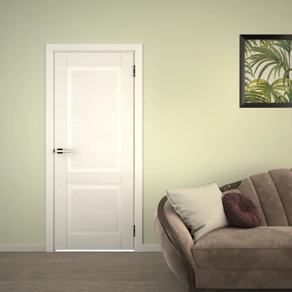 Фото 5 Дверь межкомнатная глухая с замком и петлями в комплекте Эколайн 2 40x200 эмаль цвет белый Фото 5 Дверь межкомнатная глухая с замком и петлями в комплекте Эколайн 2 40x200 эмаль цвет белый