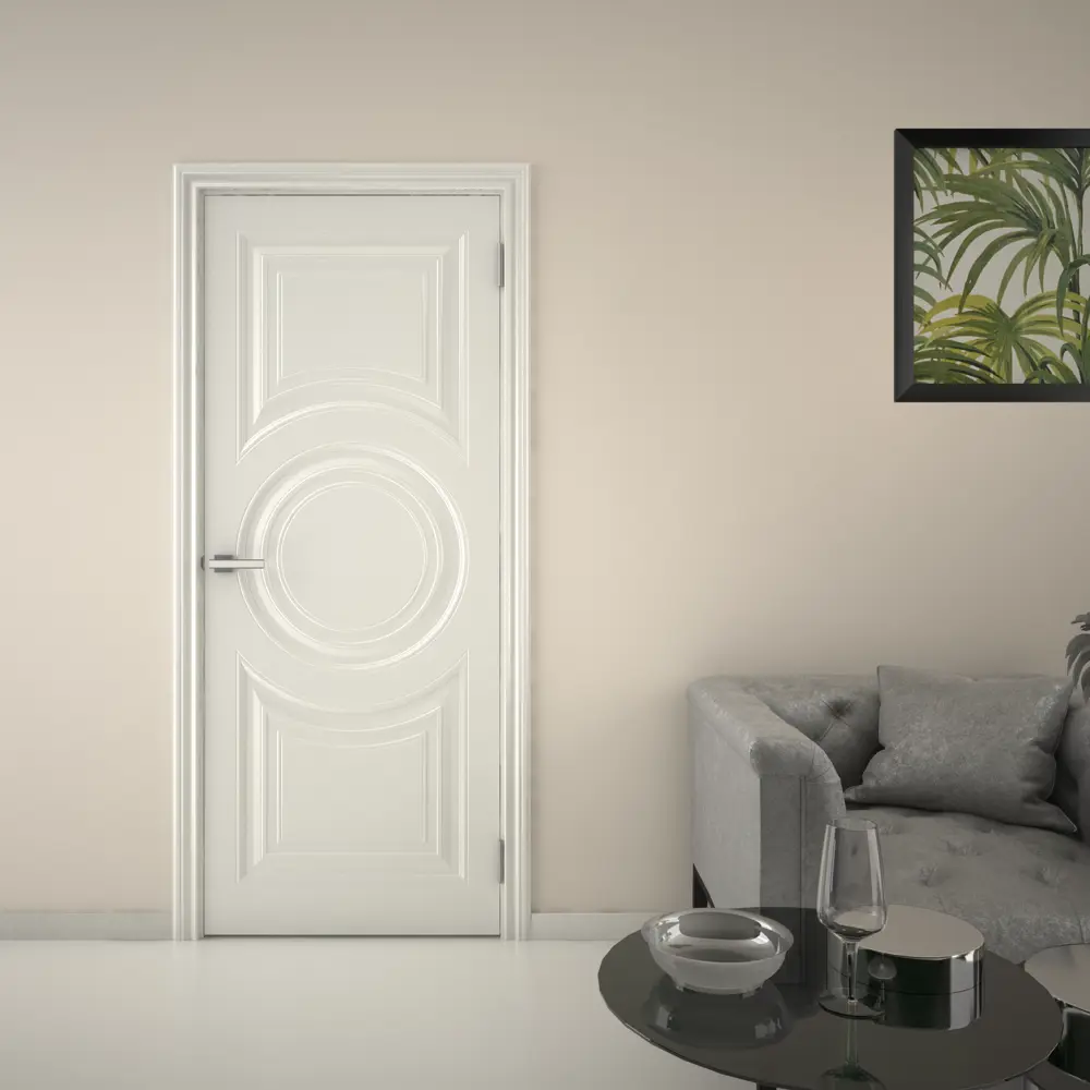 Фото 5 Дверь межкомнатная глухая с петлями в комплекте Ларго 4 40x200 см эмаль цвет белый Фото 5 Дверь межкомнатная глухая с петлями в комплекте Ларго 4 40x200 см эмаль цвет белый