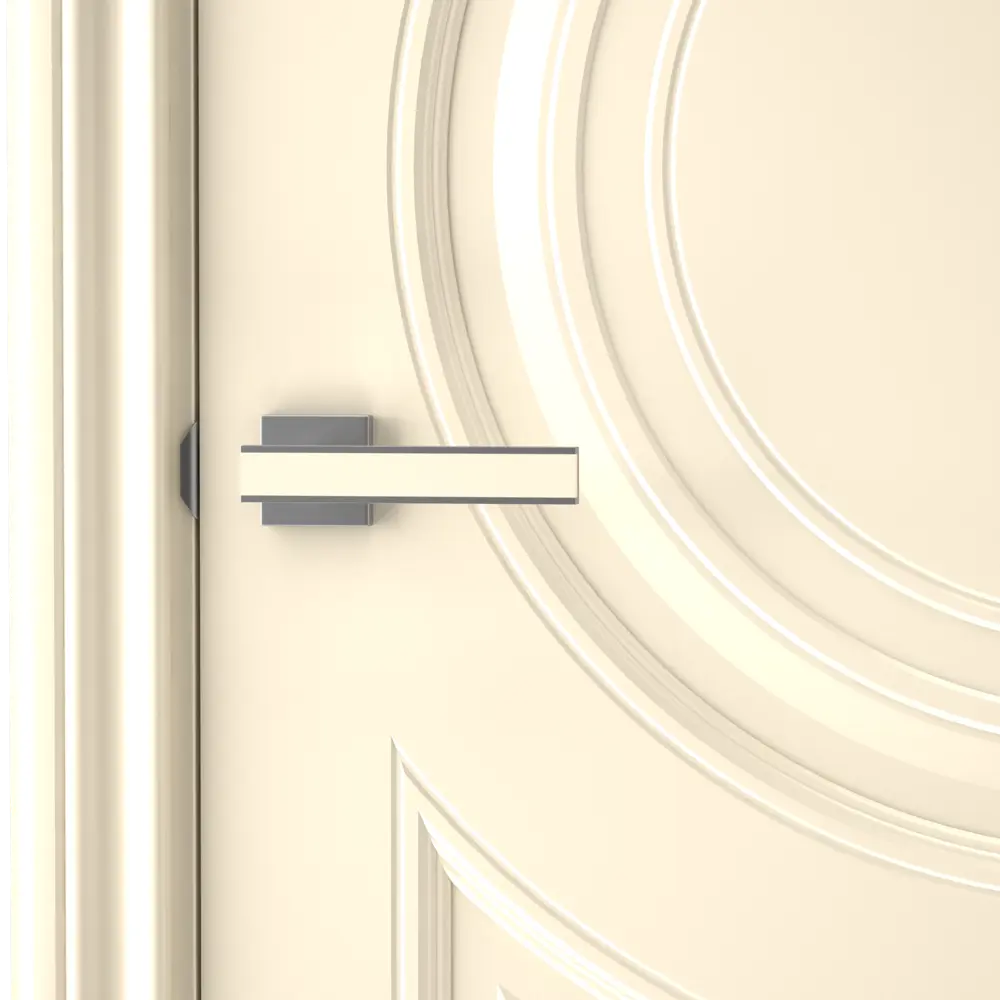 Фото 2 Дверь межкомнатная глухая с замком и петлями в комплекте Ларго 4 80x200 см эмаль цвет бежевый Фото 2 Дверь межкомнатная глухая с замком и петлями в комплекте Ларго 4 80x200 см эмаль цвет бежевый