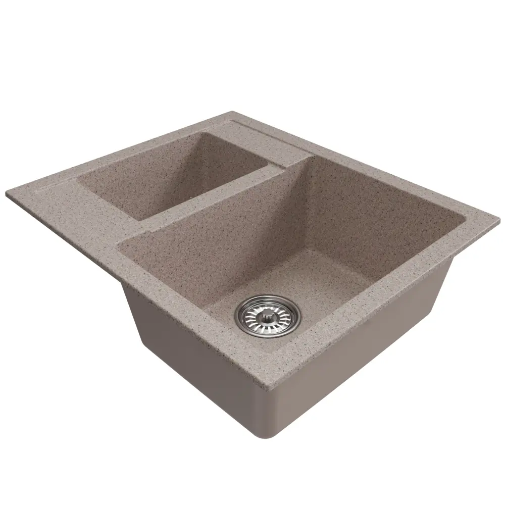 Фото Врезная мойка Mixline ML-GM21 (302) NEW 49x60x19 см искусственный камень цвет песочный