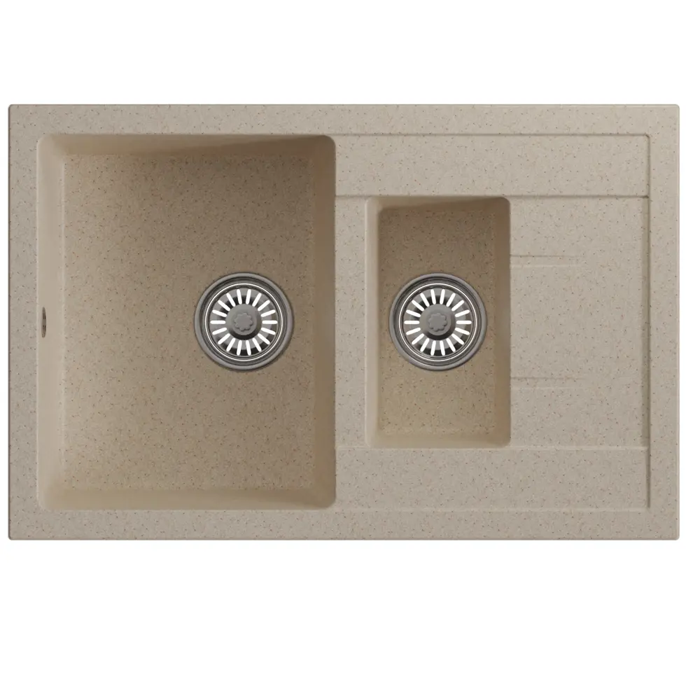 Фото 2 Врезная мойка Mixline ML-GM22 (328) NEW 49x77x19 см искусственный камень цвет бежевый