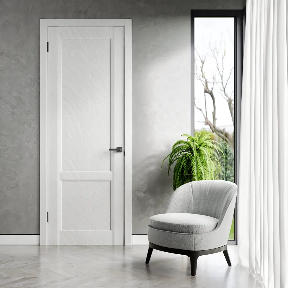 Фото 6 Дверь межкомнатная глухая с замком и петлями в комплекте София 80x230 мм ПВХ цвет дюна светлая