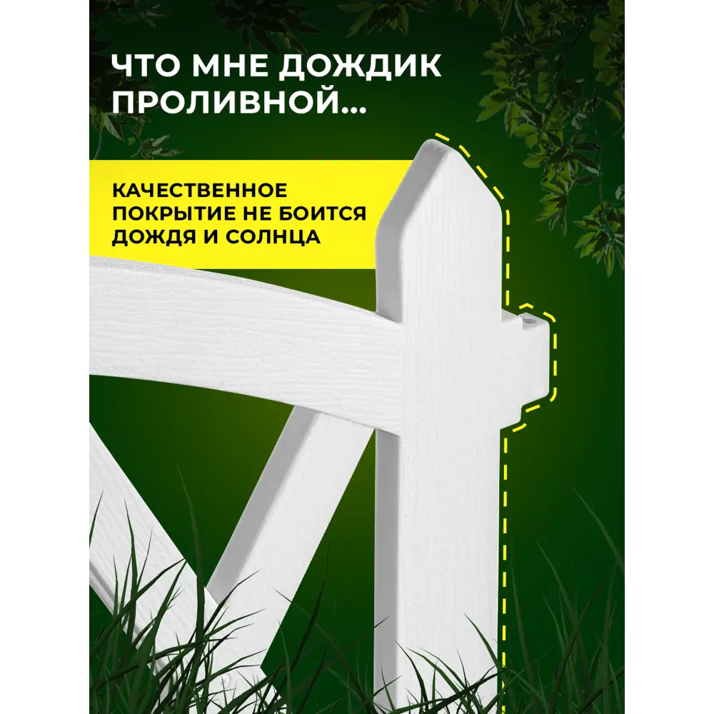 Фото 4 Заборчик садовый пластиковый Birdhouse для клумбы 5 шт Фото 4 Заборчик садовый пластиковый Birdhouse для клумбы 5 шт