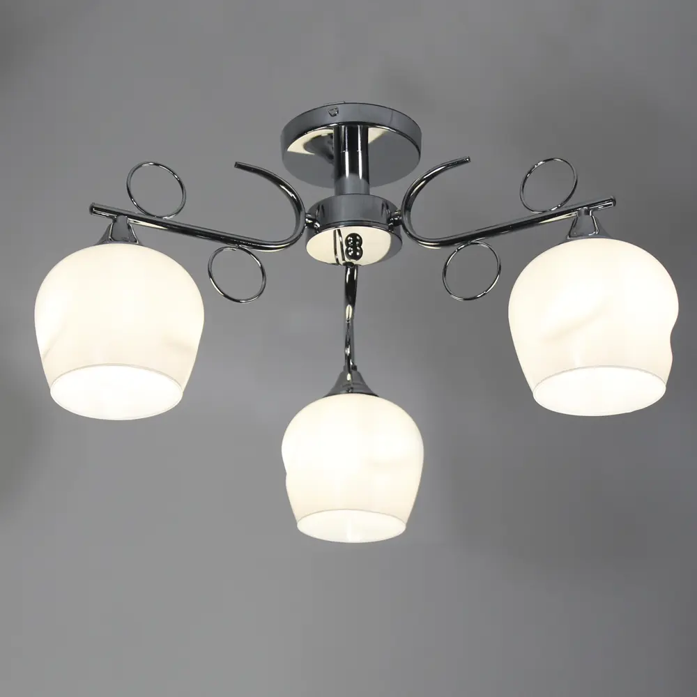 Фото 3 Люстра потолочная Завод Элетех 1005405182 3 лампы 12 м² цвет хром Фото 3 Люстра потолочная Завод Элетех 1005405182 3 лампы 12 м² цвет хром