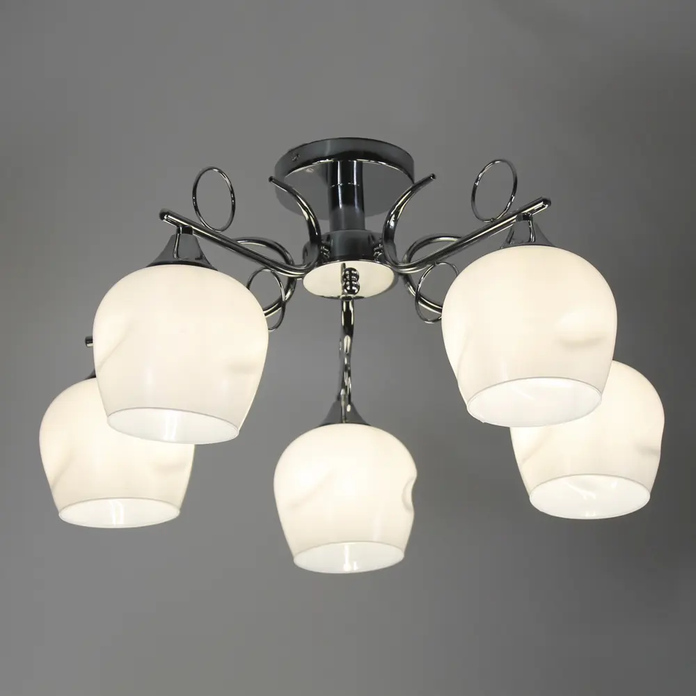 Фото 3 Люстра потолочная Завод Элетех 1005405183 5 ламп 18 м² цвет хром Фото 3 Люстра потолочная Завод Элетех 1005405183 5 ламп 18 м² цвет хром