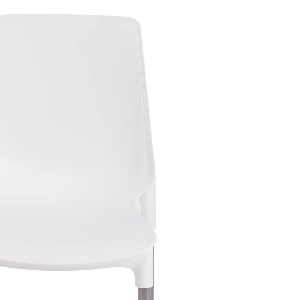 Фото 8 Комплект стульев 4 шт Tetchair Genius 84x56x46 см пластик цвет белый/хром Фото 8 Комплект стульев 4 шт Tetchair Genius 84x56x46 см пластик цвет белый/хром