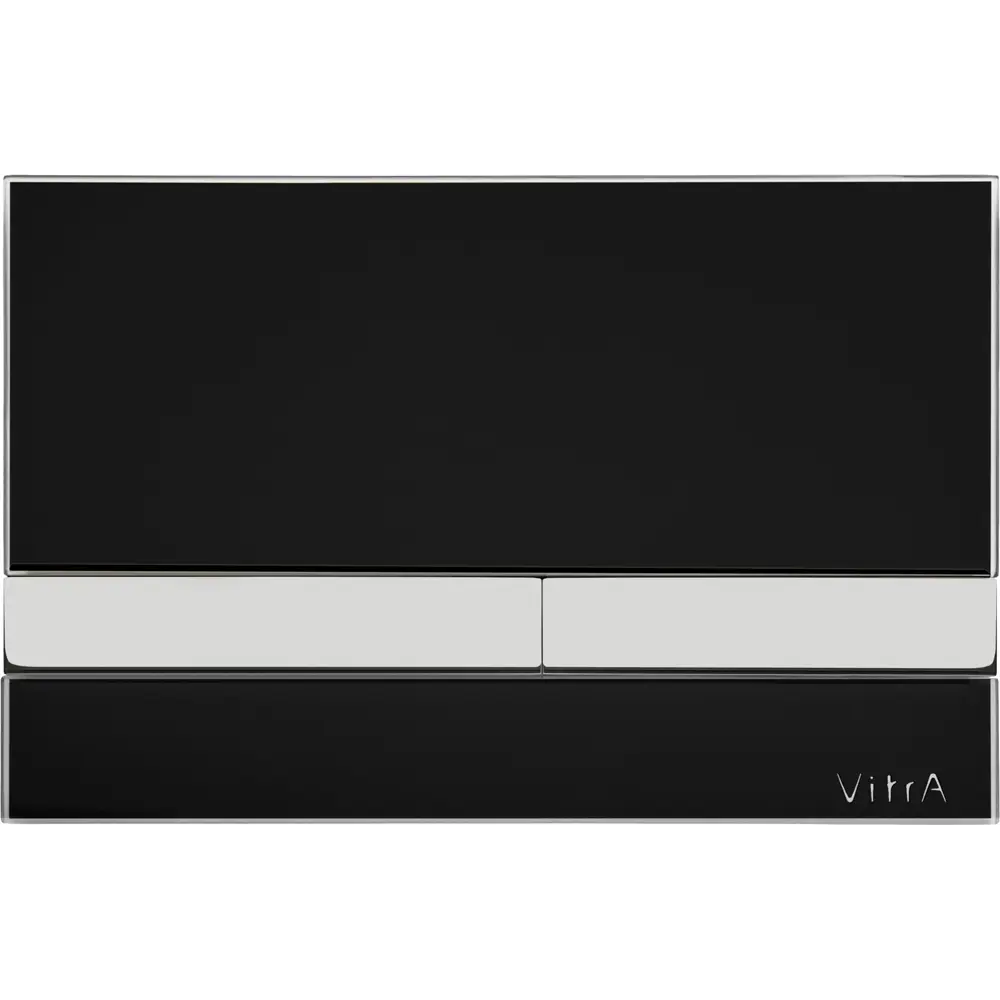 Фото Панель смыва для инсталляции VITRA Select черный глянец, кнопка хром Фото Панель смыва для инсталляции VITRA Select черный глянец, кнопка хром
