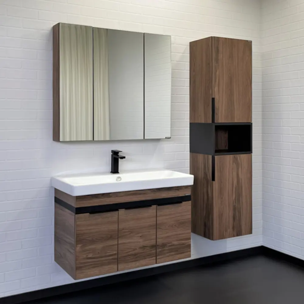 Фото Шкаф подвесной Comforty Соло 00-00010980cf 88x80см цвет дуб темно-коричневый Фото Шкаф подвесной Comforty Соло 00-00010980cf 88x80см цвет дуб темно-коричневый