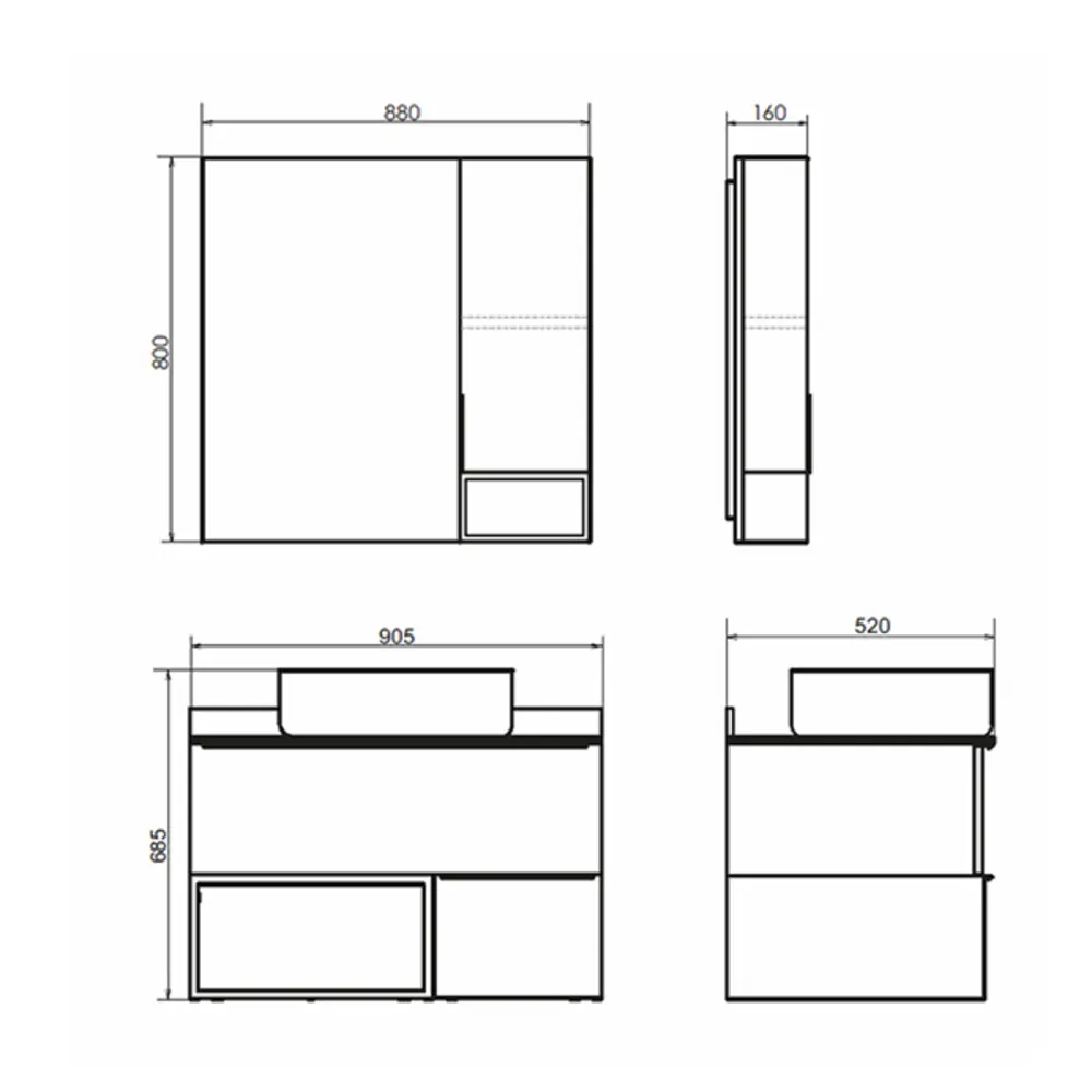 Фото 5 Шкаф подвесной Comforty Штутгарт 00004151038cf 88x80см цвет дуб темно-коричневый