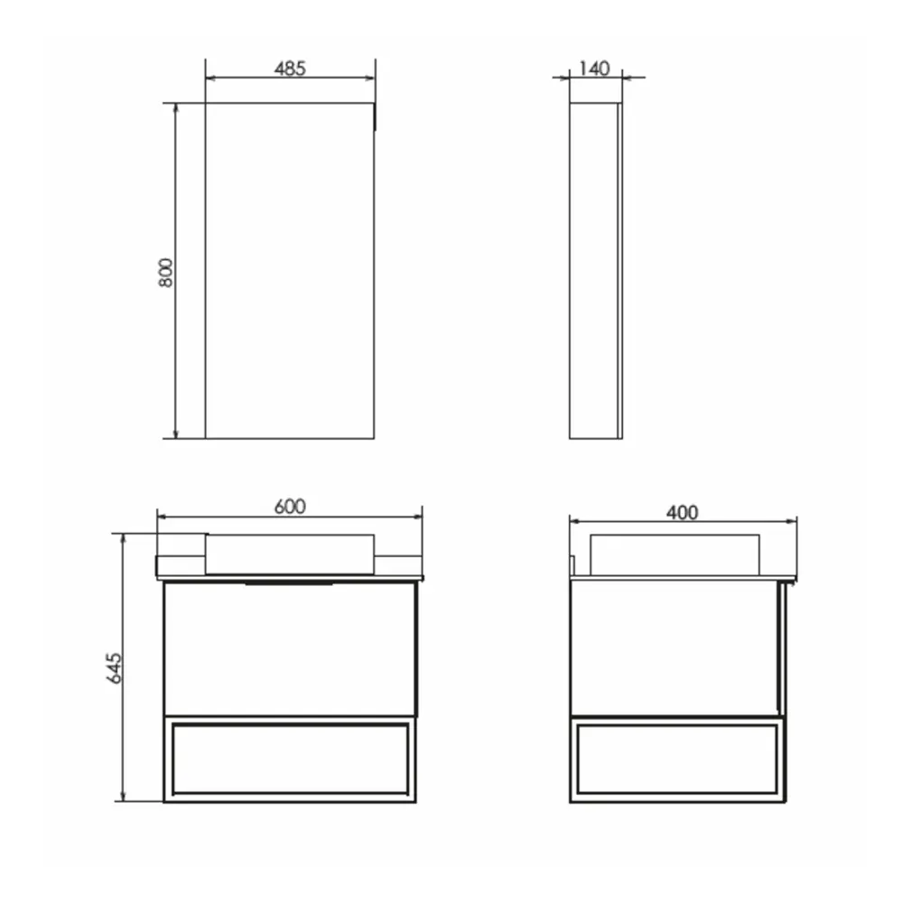 Фото 2 Шкаф подвесной Comforty Порто 00-00009233cf 48.5x80см цвет дуб дымчатый