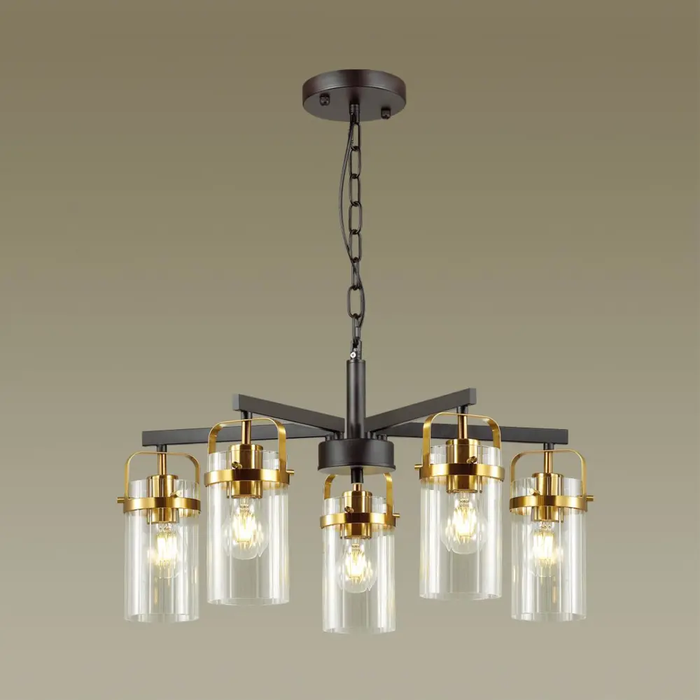 Фото Люстра Odeon Light Kovis 4653/5 E27 5x5x60 Вт, цвет черный Фото Люстра Odeon Light Kovis 4653/5 E27 5x5x60 Вт, цвет черный