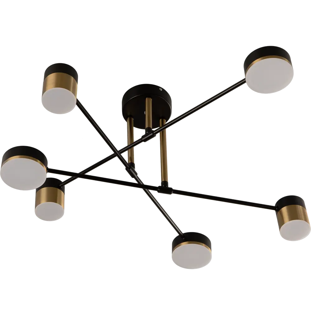 Фото 2 Люстра потолочная светодиодная Escada 10244/6LED с пультом управления, 8 м², регулируемый белый свет, цвет черный Фото 2 Люстра потолочная светодиодная Escada 10244/6LED с пультом управления, 8 м², регулируемый белый свет, цвет черный
