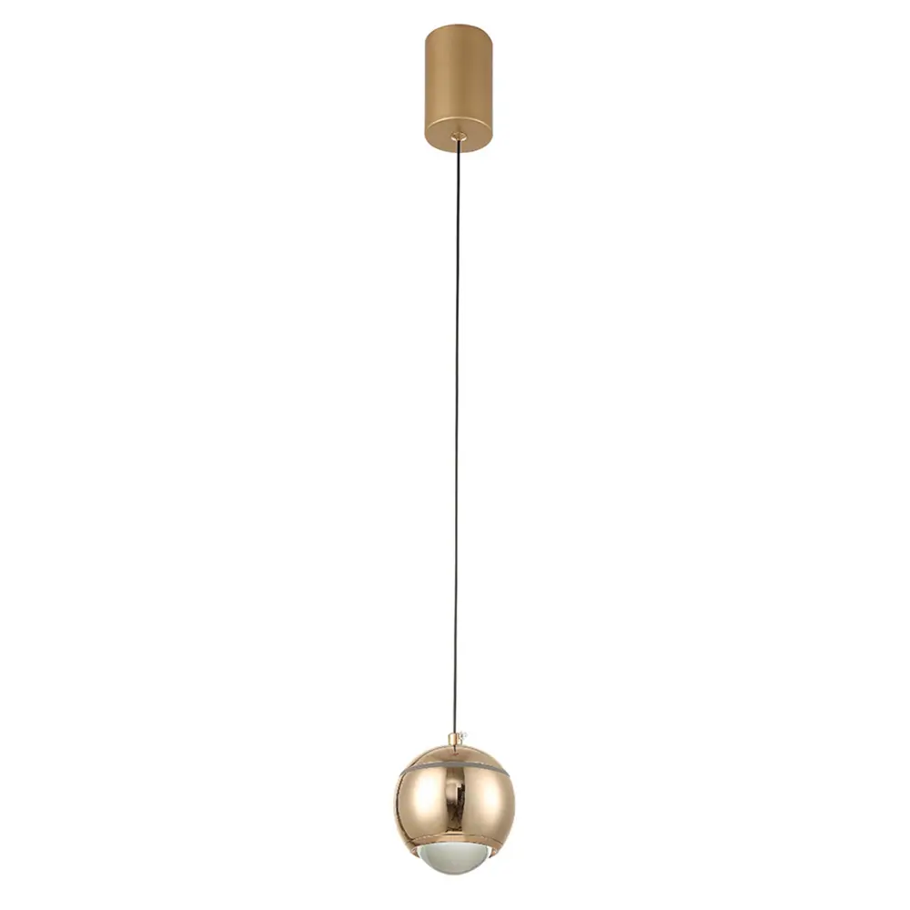 Фото 2 Светильник подвесной светодиодный Crystal lux 1340/201 2 м² нейтральный белый свет цвет жёлтый/золотой Фото 2 Светильник подвесной светодиодный Crystal lux 1340/201 2 м² нейтральный белый свет цвет жёлтый/золотой