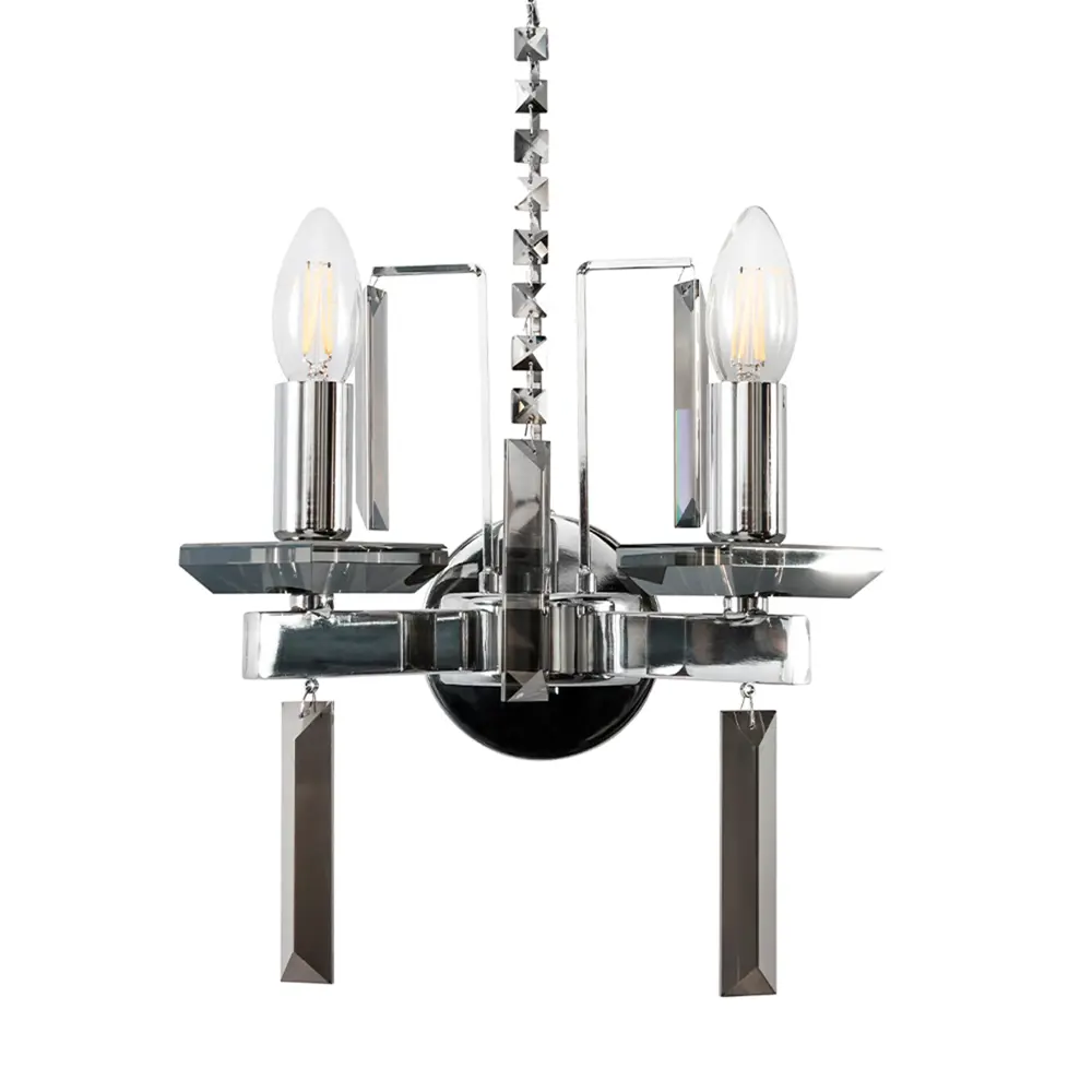 Фото 2 Настенный светильник Crystal lux Marron 0910.402 цвет хром Фото 2 Настенный светильник Crystal lux Marron 0910.402 цвет хром