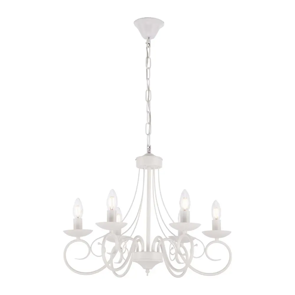 Фото 3 Люстра подвесная Arte Perfetto Luce 3334.0630.6.wt 6 ламп 12 м² цвет белый Фото 3 Люстра подвесная Arte Perfetto Luce 3334.0630.6.wt 6 ламп 12 м² цвет белый