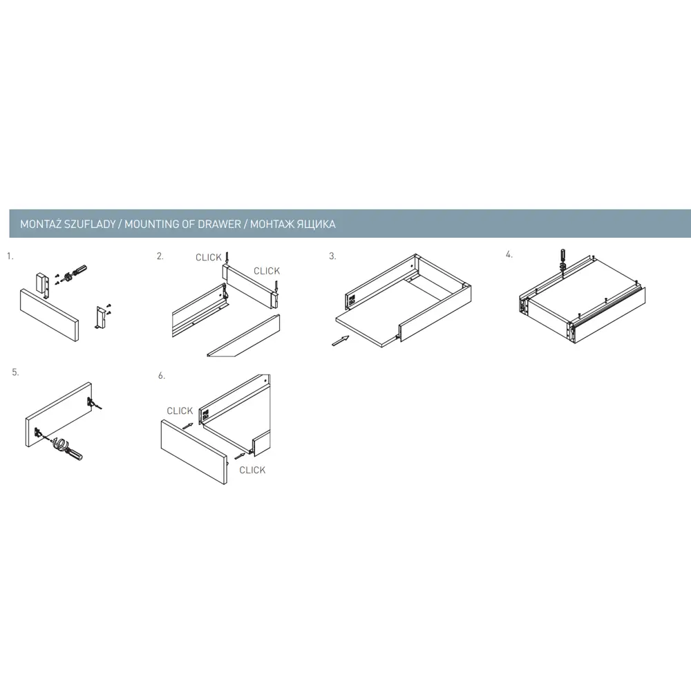 Фото 20 Система выдвижения GTV Axis Pro push to open L-400 мм высокий H-168 мм цвет белый