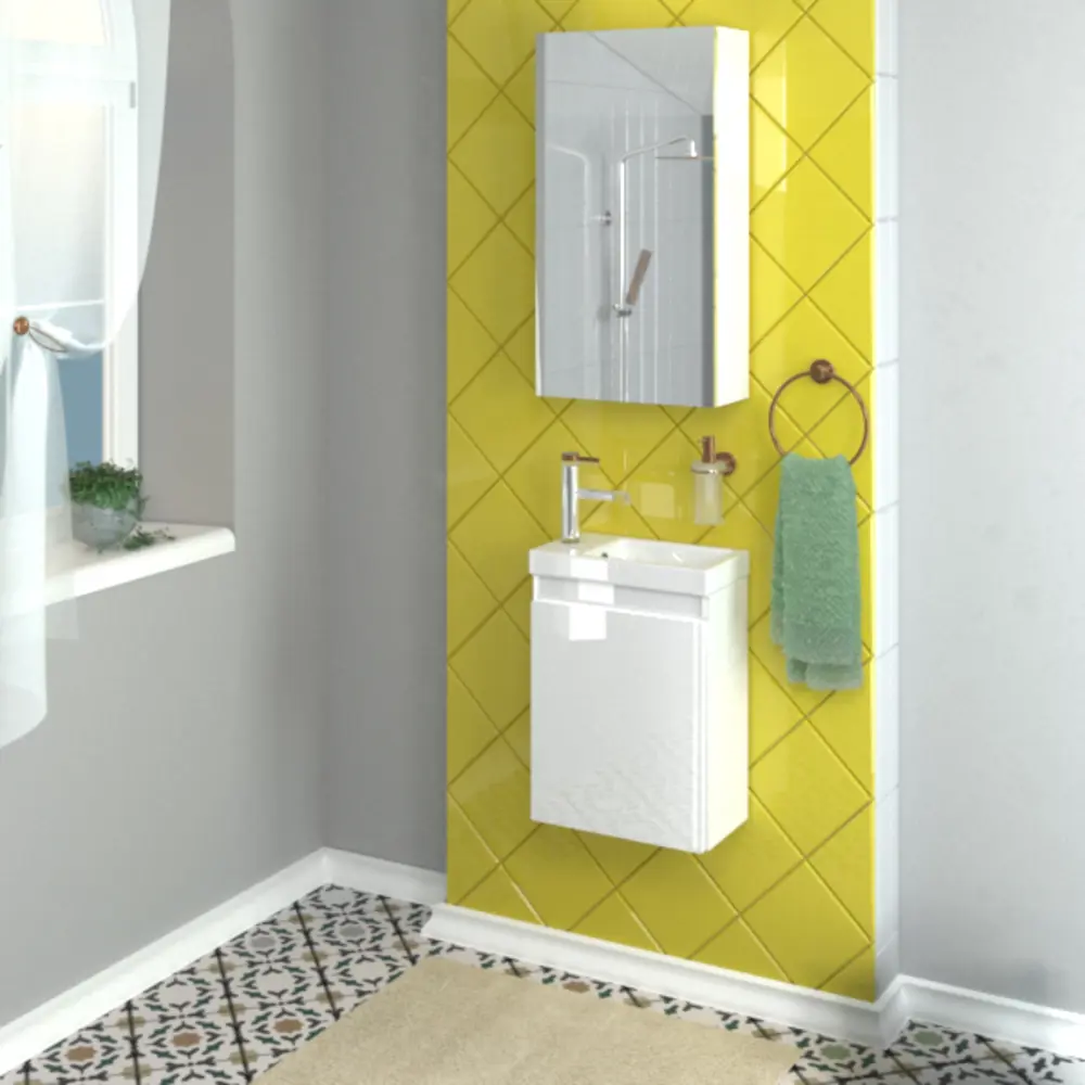 Фото Тумба под раковину Megano Home Комо Ультра 40см цвет белый Фото Тумба под раковину Megano Home Комо Ультра 40см цвет белый