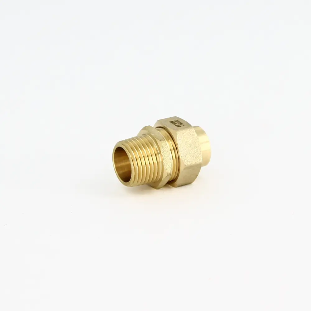 Фото Муфта разъемная Hailiang ø1/2"x15 мм с коническим уплотнением наружная резьба медь Фото Муфта разъемная Hailiang ø1/2"x15 мм с коническим уплотнением наружная резьба медь