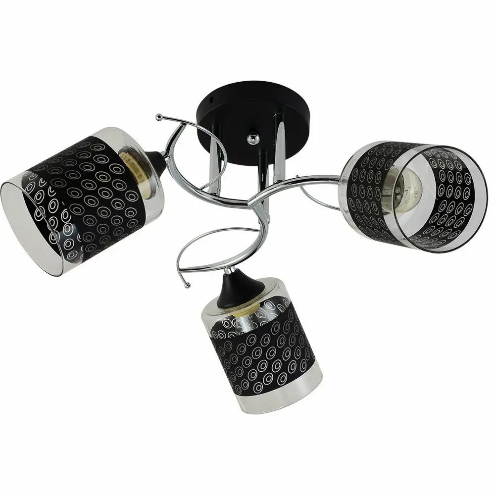 Фото 4 Люстра на штанге ReLuce 01316-0.3-03 bk+cr 3 лампы 9 м² цвет хром Фото 4 Люстра на штанге ReLuce 01316-0.3-03 bk+cr 3 лампы 9 м² цвет хром