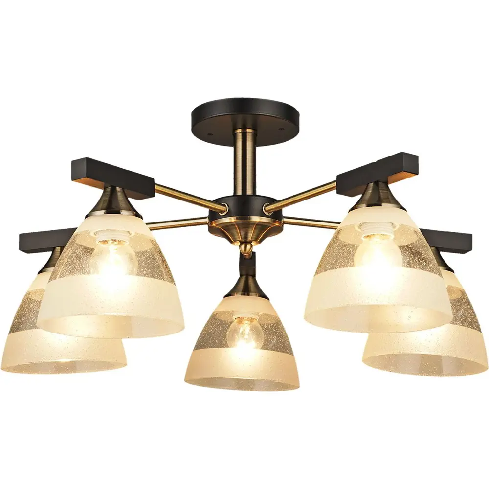 Фото 2 Люстра на штанге ReLuce 03626-0.3-05 5 ламп 15 м² цвет черный Фото 2 Люстра на штанге ReLuce 03626-0.3-05 5 ламп 15 м² цвет черный