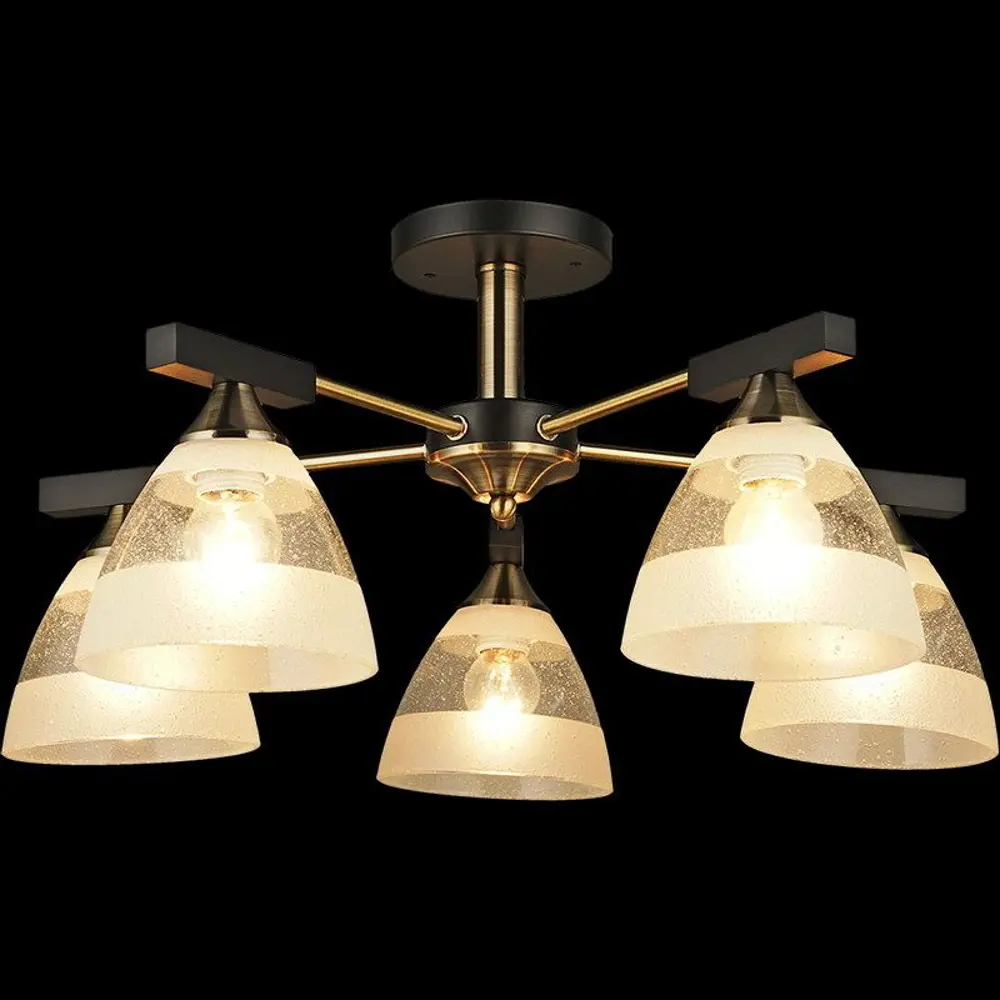 Фото Люстра на штанге ReLuce 03626-0.3-05 5 ламп 15 м² цвет черный Фото Люстра на штанге ReLuce 03626-0.3-05 5 ламп 15 м² цвет черный