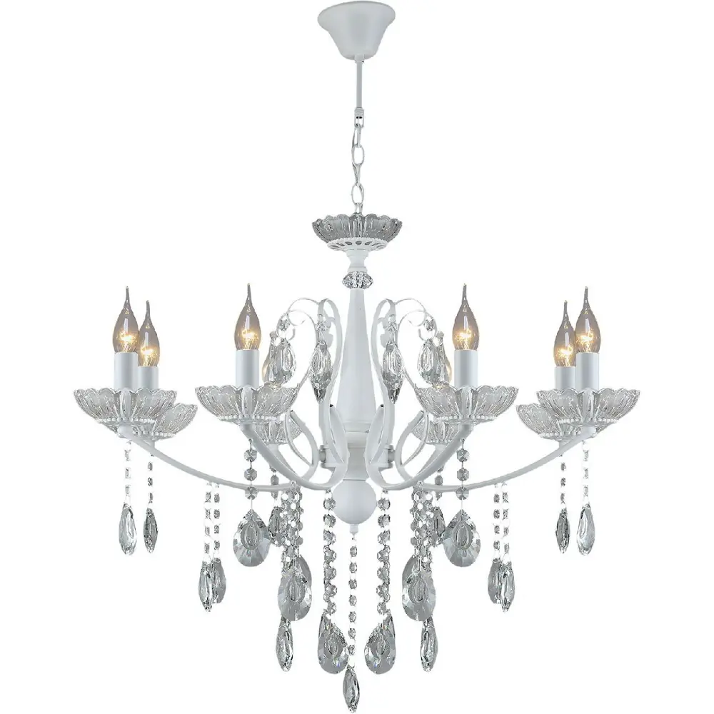 Фото 5 Люстра подвесная Reluce 04922-0.4-08 wt 8 ламп 16 м² цвет белый Фото 5 Люстра подвесная Reluce 04922-0.4-08 wt 8 ламп 16 м² цвет белый