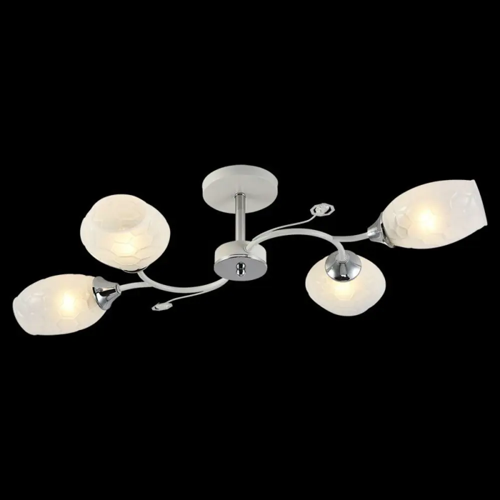 Фото Люстра на штанге Reluce 11364-0.3-04b wh+cr 4 лампы 12 м² цвет белый Фото Люстра на штанге Reluce 11364-0.3-04b wh+cr 4 лампы 12 м² цвет белый