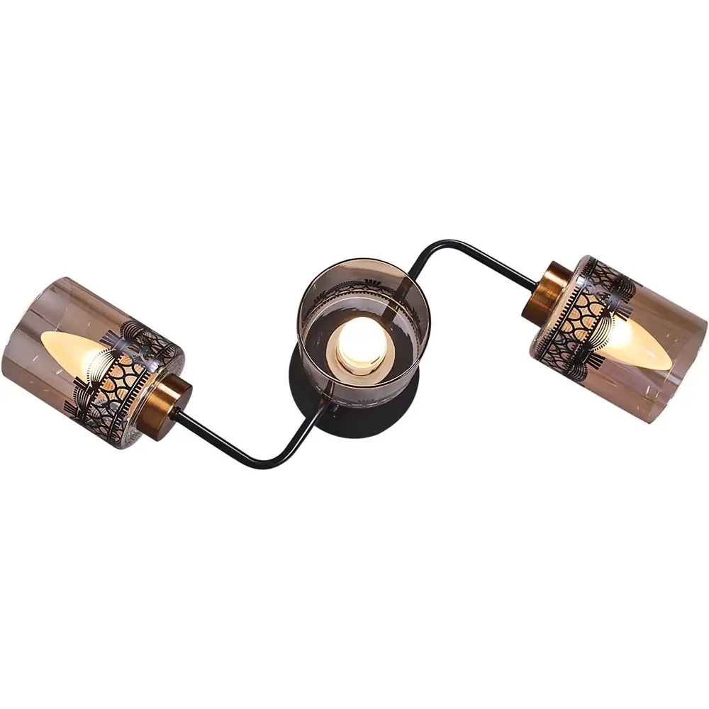 Фото 4 Люстра потолочная Reluce 61714-0.3-2+1 3 лампы 9 м² цвет черный Фото 4 Люстра потолочная Reluce 61714-0.3-2+1 3 лампы 9 м² цвет черный