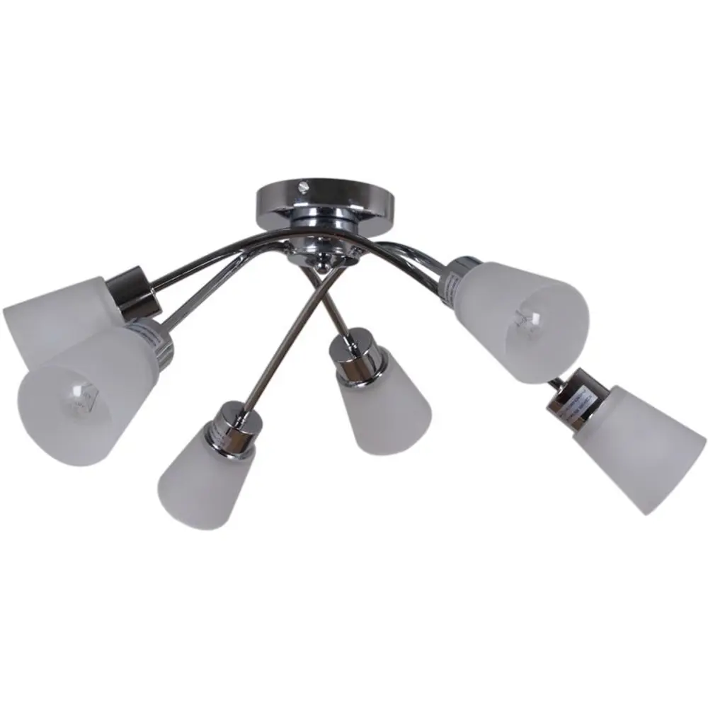 Фото 2 Люстра потолочная Reluce 01267-0.3-06 cr 6 ламп 12 м² цвет хром Фото 2 Люстра потолочная Reluce 01267-0.3-06 cr 6 ламп 12 м² цвет хром