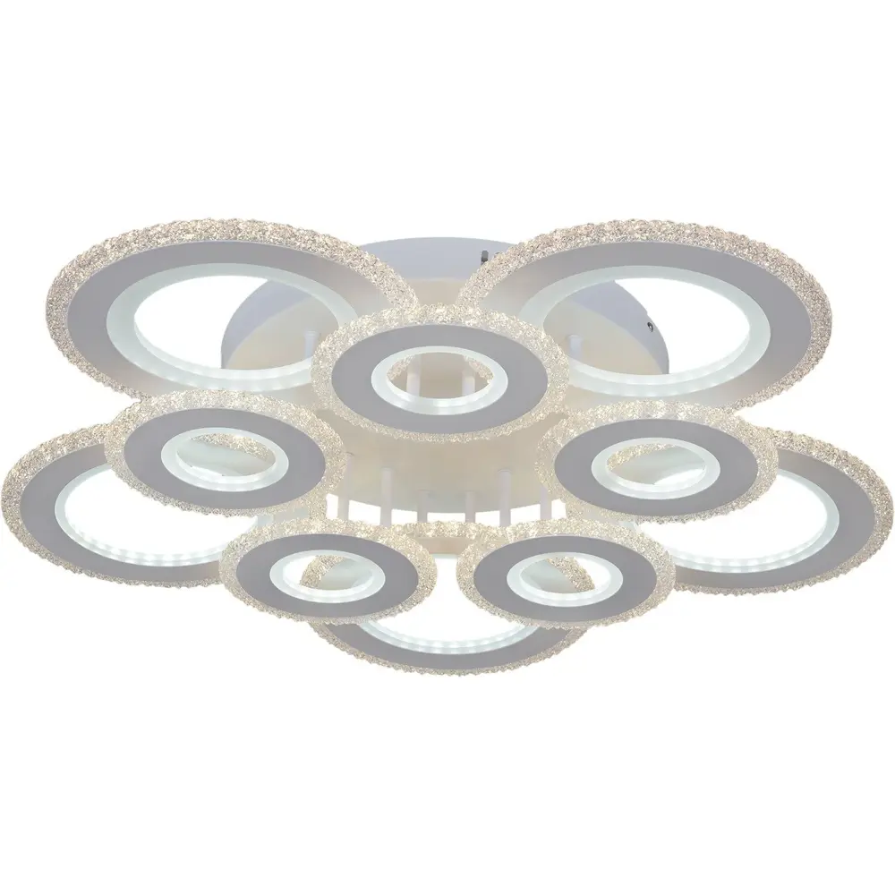 Фото 4 Люстра потолочная светодиодная Reluce 08431-0.3-5+5c 64 м² регулируемый белый свет цвет белый Фото 4 Люстра потолочная светодиодная Reluce 08431-0.3-5+5c 64 м² регулируемый белый свет цвет белый