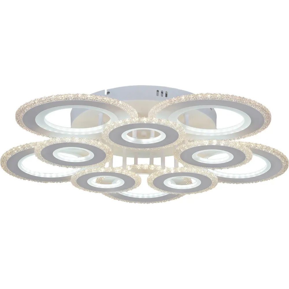 Фото 6 Люстра потолочная светодиодная Reluce 08431-0.3-5+5c 64 м² регулируемый белый свет цвет белый Фото 6 Люстра потолочная светодиодная Reluce 08431-0.3-5+5c 64 м² регулируемый белый свет цвет белый