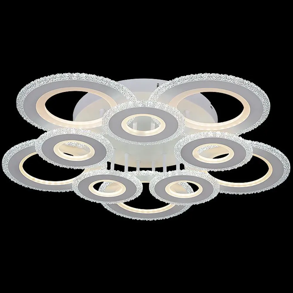 Фото Люстра потолочная светодиодная Reluce 08431-0.3-5+5c 64 м² регулируемый белый свет цвет белый Фото Люстра потолочная светодиодная Reluce 08431-0.3-5+5c 64 м² регулируемый белый свет цвет белый