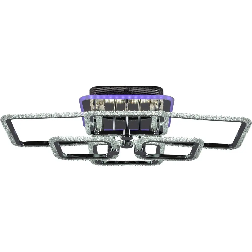 Фото 2 Люстра потолочная светодиодная Reluce 08872-0.3-06 cr 32 м² регулируемый белый свет цвет серый/серебристый Фото 2 Люстра потолочная светодиодная Reluce 08872-0.3-06 cr 32 м² регулируемый белый свет цвет серый/серебристый