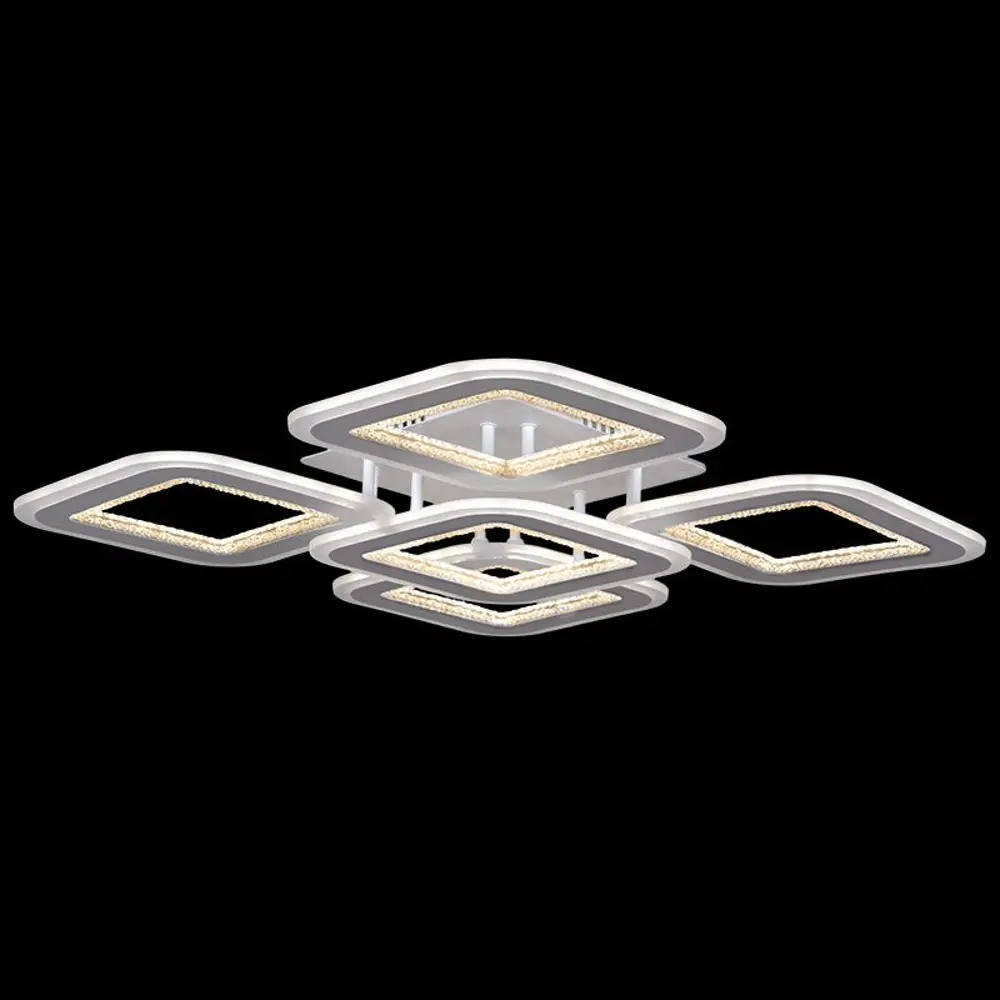 Фото Люстра потолочная светодиодная Reluce 04331-9.3-05 52 м² регулируемый белый свет цвет белый Фото Люстра потолочная светодиодная Reluce 04331-9.3-05 52 м² регулируемый белый свет цвет белый