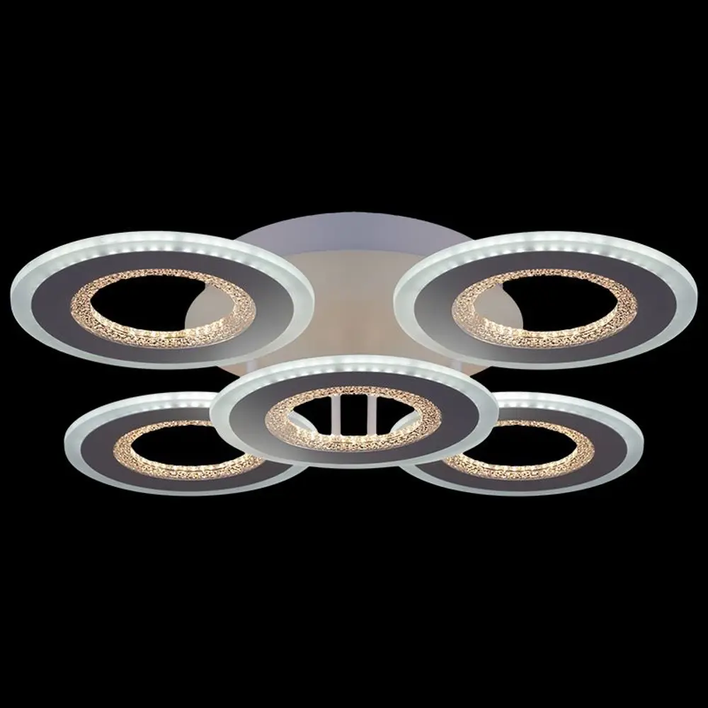 Фото Люстра потолочная светодиодная Reluce 04333-9.3-05 36 м² регулируемый белый свет цвет белый Фото Люстра потолочная светодиодная Reluce 04333-9.3-05 36 м² регулируемый белый свет цвет белый