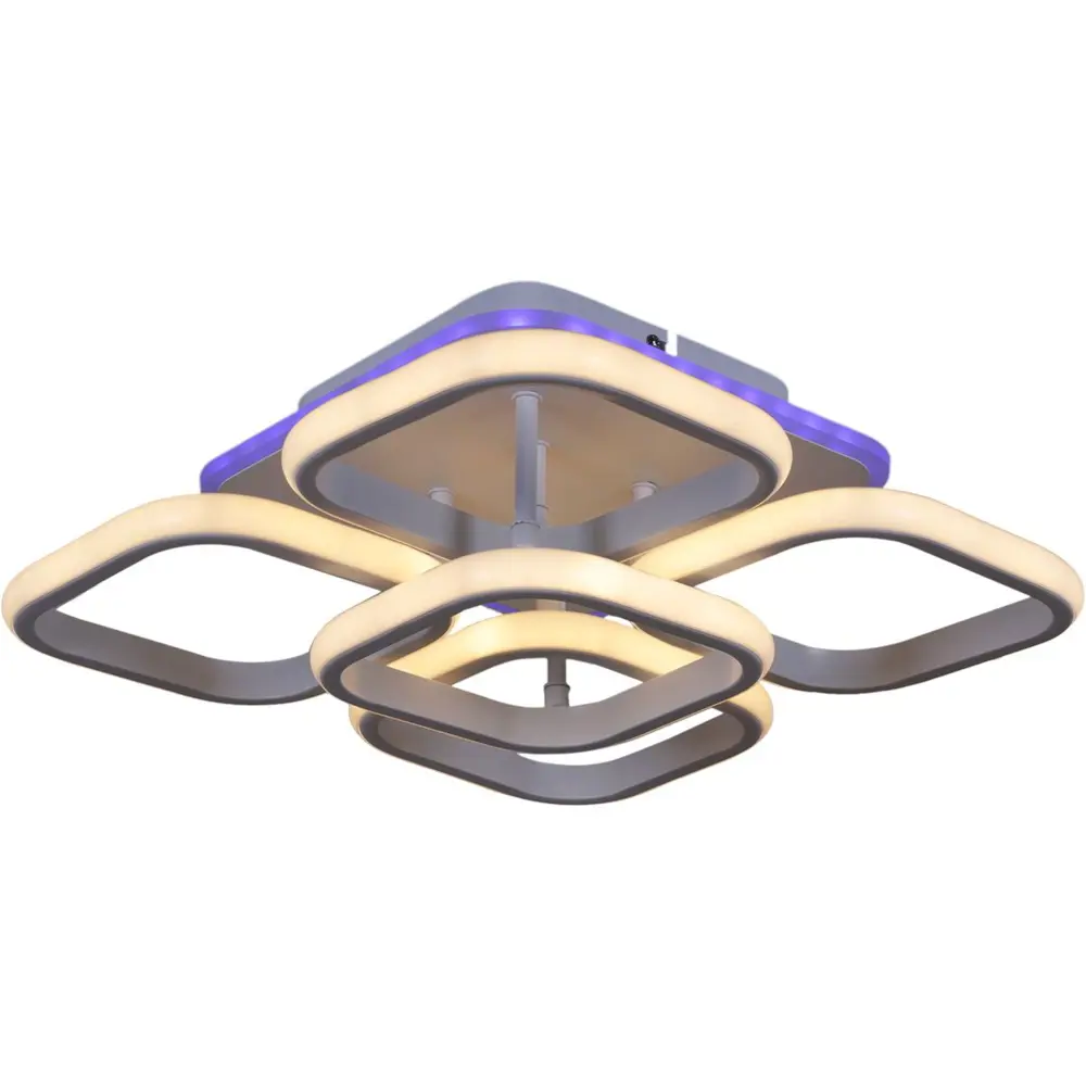 Фото 4 Люстра потолочная светодиодная Reluce 05854-0.3-4+1 18 м² регулируемый белый свет цвет белый Фото 4 Люстра потолочная светодиодная Reluce 05854-0.3-4+1 18 м² регулируемый белый свет цвет белый